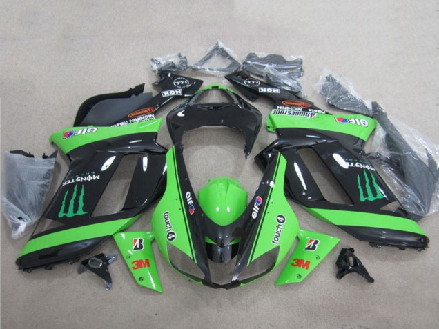 Carena Moto Kawasaki ZX6R 2007-2008 - Verde Nero 3M Mostro