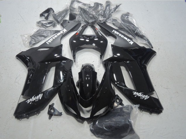 Carena Moto Kawasaki ZX6R 2007-2008 - Nero Lucido Nero Opaco Bianco Rosso Decals