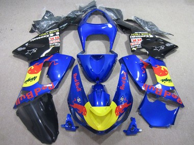 Carena Moto Kawasaki ZX6R 2005-2006 - Blu Giallo Nero Red Bull Fabbrica