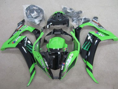 Carena Moto Kawasaki ZX10R 2011-2015 - Verde Nero Lucido Verde Elf Touch4 Mostro Fabbrica