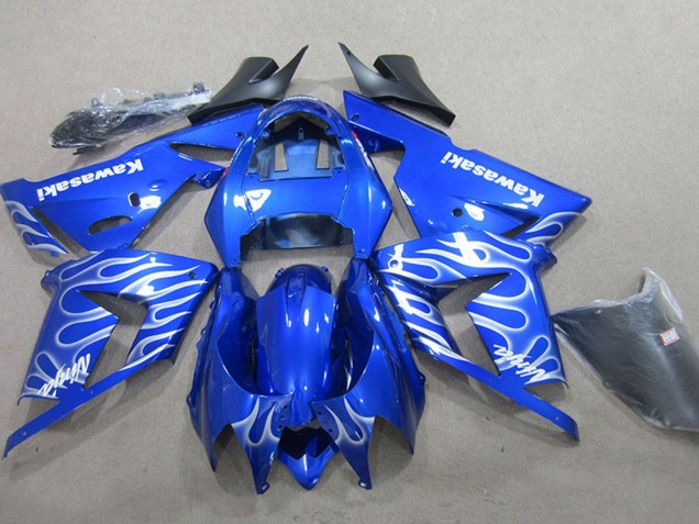 Carena Moto Kawasaki ZX10R 2004-2005 - Blu Bianco Fiamma