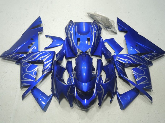 Carena Moto Kawasaki ZX10R 2004-2005 - Blu Bianco Fiamma