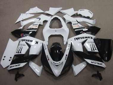 Carena Moto Kawasaki ZX10R 2006-2007 - Bianco Nero Lucido Elf Touch4 Mostro Energy Fabbrica