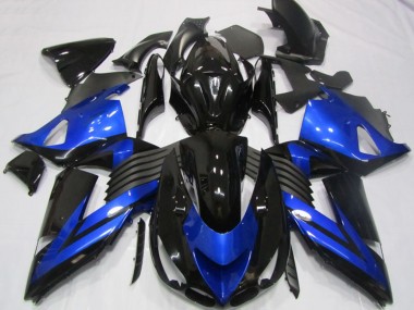 Carena Moto Kawasaki ZX14R ZZR1400 2006-2011 - Blu Nero Lucido Fabbrica