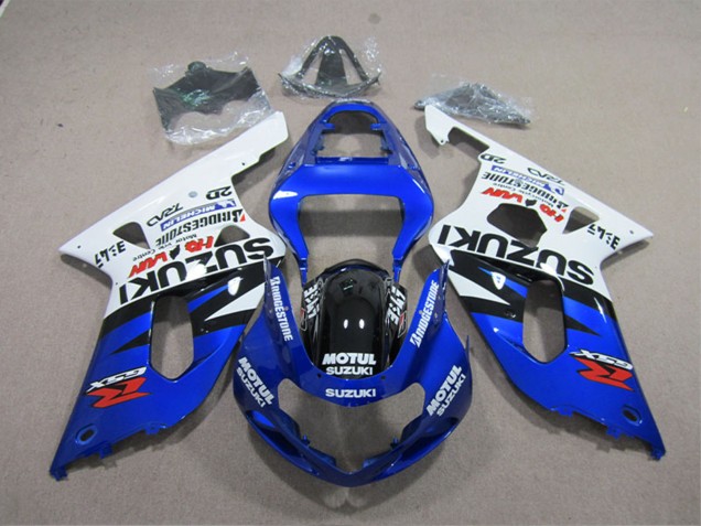 Carena Moto Suzuki GSXR 600 2001-2003 - Bianco Blu Nero Motul
