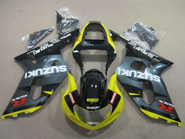 Carena Moto Suzuki GSXR 600 2001-2003 - Nero Giallo Motul