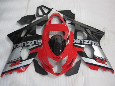 Carena Moto Suzuki GSXR 600 2004-2005 - Rosso Argento Nero Lucido Fabbrica