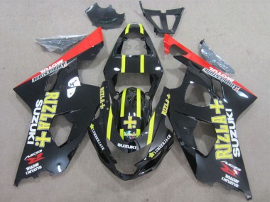 Carena Moto Suzuki GSXR 600 2004-2005 - Nero Lucido Rosso Giallo Rizla Fabbrica