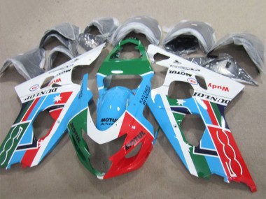 Carena Moto Suzuki GSXR 600 2004-2005 - Bianco Blu Verde Rosso Motul Fabbrica