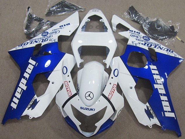 Carena Moto Suzuki GSXR 600 2004-2005 - Bianco Blu Jordan Motul