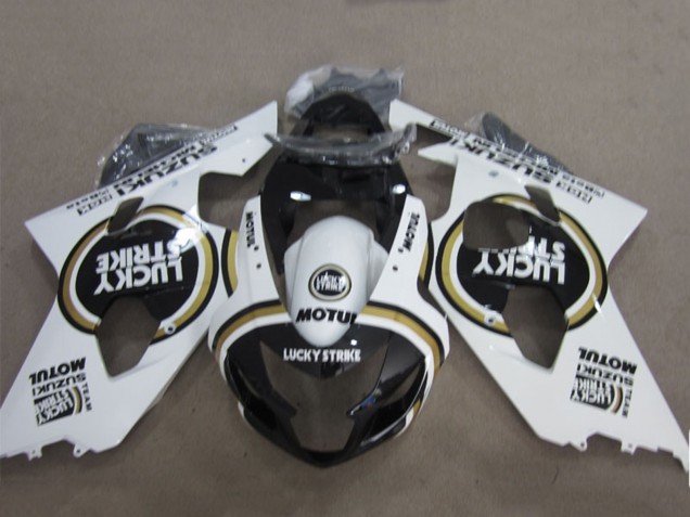 Carena Moto Suzuki GSXR 600 2004-2005 - Bianco Nero Lucky Strike Motul