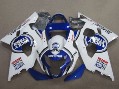 Carena Moto Suzuki GSXR 600 2004-2005 - Bianco Blu Lucky Strike Motul Fabbrica