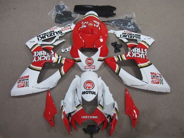 Carena Moto Suzuki GSXR 600 2006-2007 - Bianco Rosso Lucky Strike Motul Fabbrica