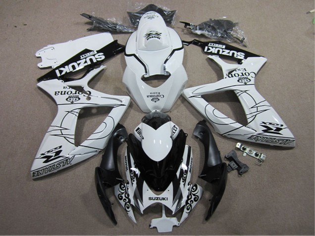 Carena Moto Suzuki GSXR 600 2006-2007 - Bianco Nero Corona Extra