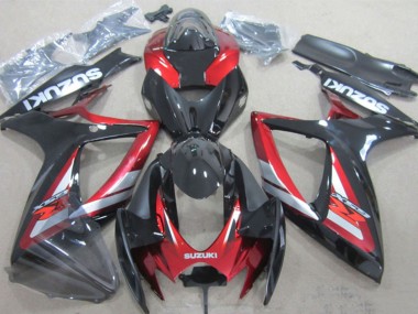 Carena Moto Suzuki GSXR 600 2006-2007 - Nero Lucido Rosso Argento Fabbrica