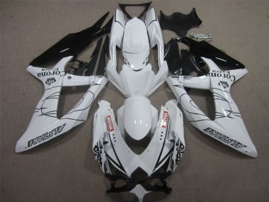 Carena Moto Suzuki GSXR 600 2008-2010 - Bianco Nero Corona Extra Motul Fabbrica