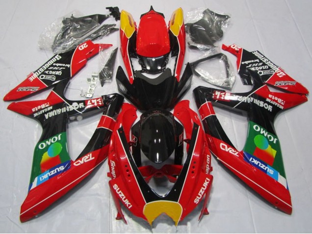 Carena Moto Suzuki GSXR 600 2008-2010 - Rosso Arancia Blu Verde Nero JOMO