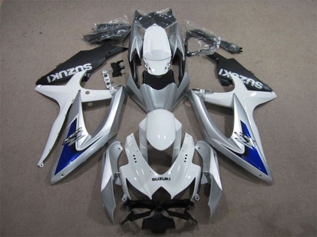 Carena Moto Suzuki GSXR 600 2008-2010 - Argento Bianco Blu Nero