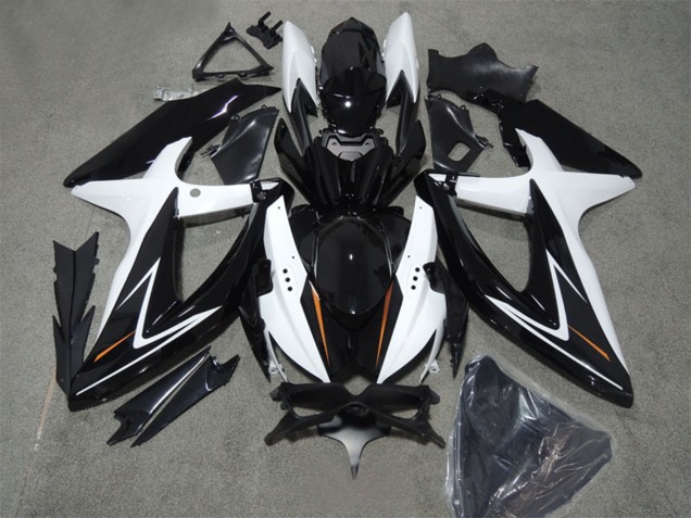 Carena Moto Suzuki GSXR 600 2008-2010 - Bianco Nero Lucido