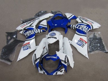 Carena Moto Suzuki GSXR 600 2011-2024 - Blu Bianco Lucky Strike Motul Fabbrica