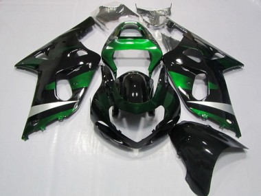 Carena Moto Suzuki GSXR 750 2001-2003 - Nero Lucido Verde Argento Fabbrica
