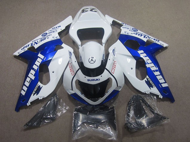 Carena Moto Suzuki GSXR 750 2001-2003 - Bianco Blu Motul Jordan