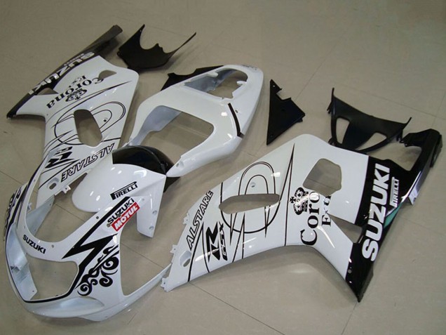 Carena Moto Suzuki GSXR 750 2001-2003 - Bianco Nero Alstare Corona Extra Motul