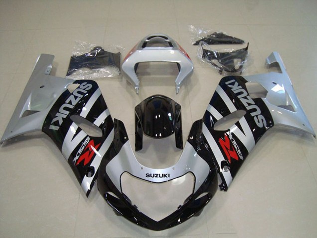 Carena Moto Suzuki GSXR 750 2001-2003 - Argento Nero Lucido
