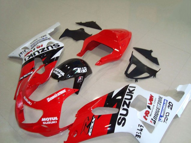 Carena Moto Suzuki GSXR 750 2001-2003 - Rosso Bianco Nero Lucido Motul