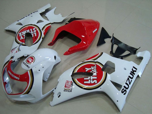 Carena Moto Suzuki GSXR 750 2001-2003 - Bianco Rosso Lucky Strike