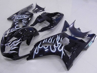 Carena Moto Suzuki GSXR 750 2001-2003 - Nero Lucido Bianco Fiamma Fabbrica