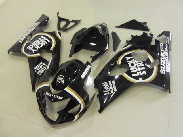 Carena Moto Suzuki GSXR 750 2004-2005 - Nero Lucido Bianco Lucky Strike Motul