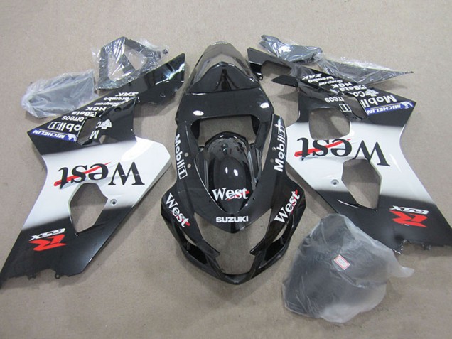 Carena Moto Suzuki GSXR 750 2004-2005 - Nero Lucido Bianco West Mobil