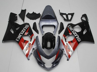 Carena Moto Suzuki GSXR 750 2004-2005 - Argento Grigio Rosso Nero Fabbrica