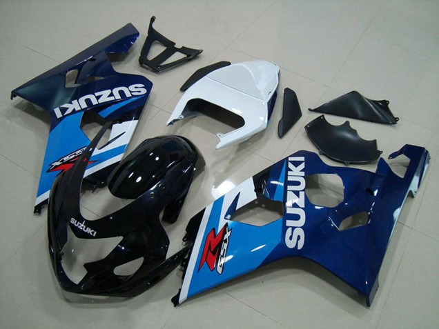 Carena Moto Suzuki GSXR 750 2004-2005 - Bianco Blu Nero Lucido