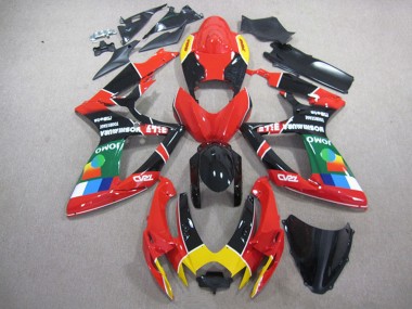Carena Moto Suzuki GSXR 750 2006-2007 - Rosso Nero Giallo Verde JOMO Fabbrica