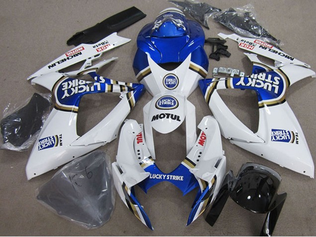 Carena Moto Suzuki GSXR 750 2006-2007 - Bianco Blu Michelin Motul Lucky Strike