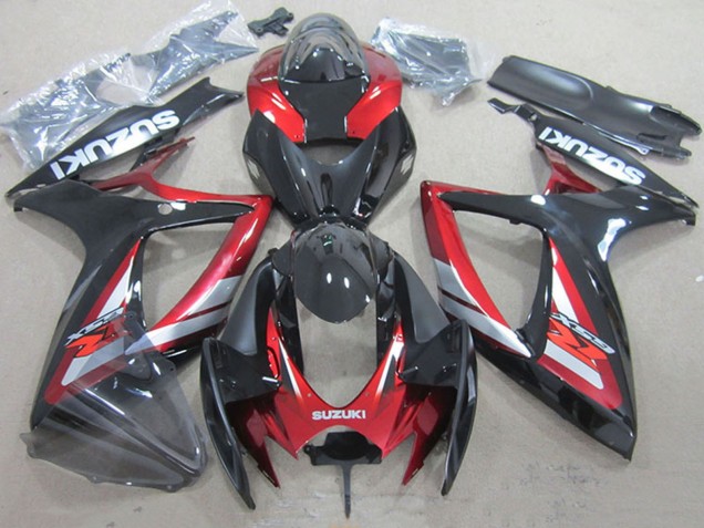 Carena Moto Suzuki GSXR 750 2006-2007 - Rosso Nero Lucido