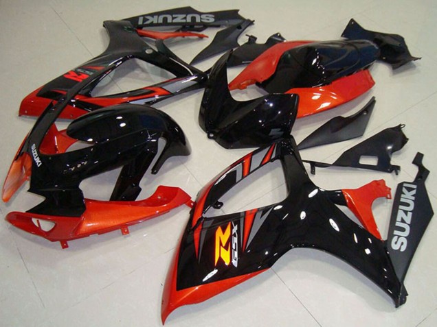 Carena Moto Suzuki GSXR 750 2006-2007 - Arancia Nero Lucido