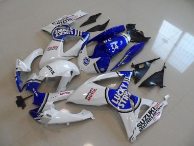 Carena Moto Suzuki GSXR 750 2006-2007 - Bianco Blu Lucky Strike Motul 34 Fabbrica