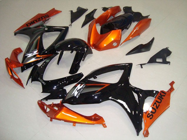 Carena Moto Suzuki GSXR 750 2006-2007 - Arancia Nero Lucido