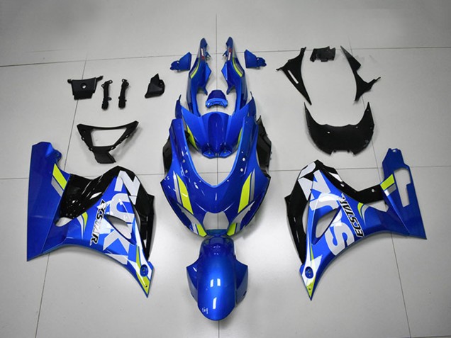 Carena Moto Suzuki GSXR 1000 2017-2024 - Blu Bianco Verde