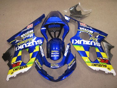 Carene Moto Suzuki GSXR 1000 2000-2002 - Blu Giallo Bianco Telefonica MoviStar Fabbrica