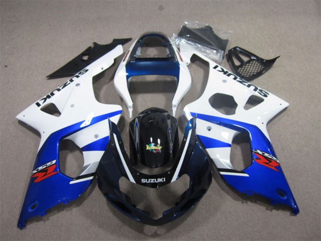 Carena Moto Suzuki GSXR 1000 2000-2002 - Bianco Blu Nero Lucido Rosso
