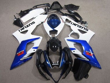 Kit Carena Moto ABS Suzuki GSXR 1000 2005-2006 - Bianco Blu Nero Lucido Fabbrica