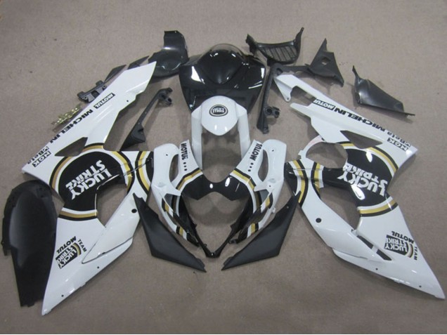 Carena Moto Suzuki GSXR 1000 2005-2006 - Bianco Nero Lucky Strike Motul