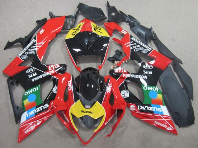 Carena Moto Suzuki GSXR 1000 2005-2006 - Nero Rosso Giallo Blu JOMO