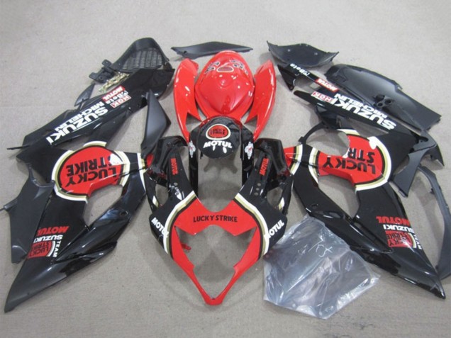 Carena Moto Suzuki GSXR 1000 2005-2006 - Nero Rosso Lucky Strike Motul