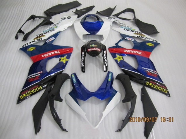 Carena Moto Suzuki GSXR 1000 2005-2006 - Blu Bianco Rosso Nero Rockstar