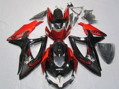 Carena Moto Suzuki GSXR 1000 2007-2008 - Nero Lucido Rosso Fabbrica